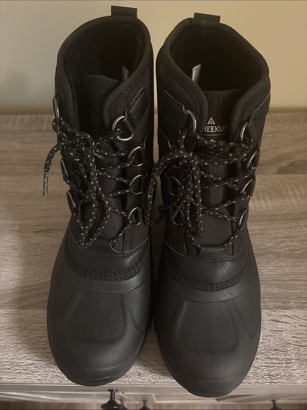 Staheekum Men's Cold Weather Waterproof Winter Snow Boots Size 8 Black NWT